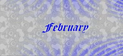 A oil slick patch saying what month the magazine is this month is february