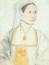Cicely Heron,c.1527, by hans holbein the younger