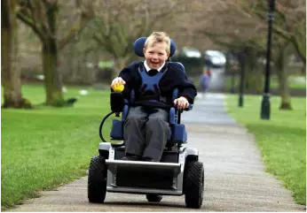 a picture of Luke Kay enjoying the freedon of the park in his cyberbug