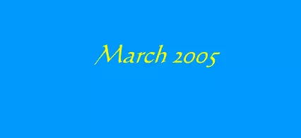 a text box showing the month march 2005