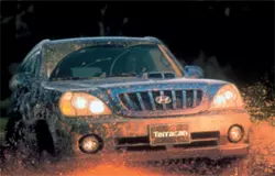 a picture of the Hyundai terracan going off road